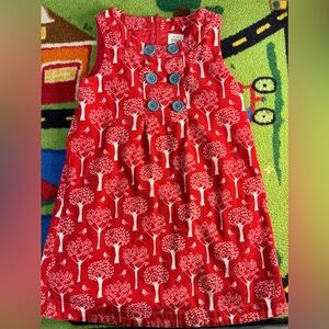 Mini Boden Red Tree Print Dress